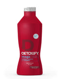 Detoxify Mega Clean detox drink. Color: Red. 32oz mega clean bottle