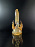 Orange with opal puffco peak replacement glass by Magize Glass
