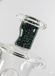 Black crushed opal top of the clear replacement glass for the Puffco Peak