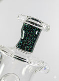 Black crushed opal top of the clear replacement glass for the Puffco Peak