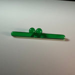Emerald green 30mm Pillar and 2 emerald green pearls. Made for quartz bangers, autospinners & terp slurpers
