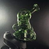 Green triple drain puffco peak recycler 