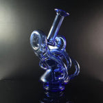 Blue triple drain recycler replacement glass for the Puffco Peak