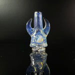 Puffco Pivot glass mouthpiece - blue on black backround