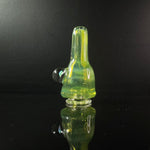 Magizle glass green puffco pivot mouthpiece with attached opal