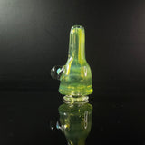 Magizle glass green puffco pivot mouthpiece with attached opal