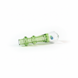 One trick pony glass green puffco peak 3DXL Joystick cap with opal on a white backround