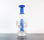 Clear with blue accents puffco peak glass