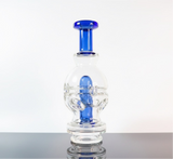 Clear with blue accents puffco peak glass