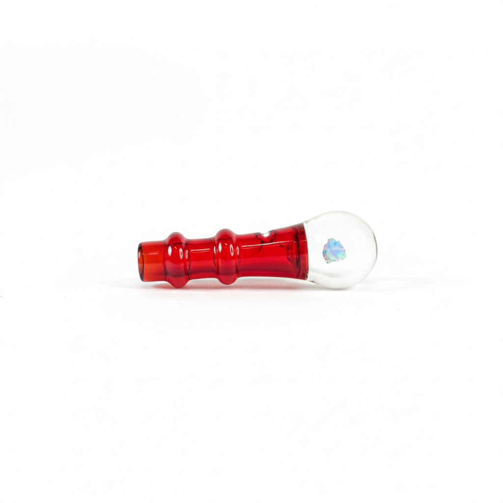 Red 3DXL Joystick cap with opal - made by One Trick Pony Glass