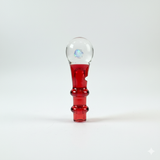 One trick pony glass canada red joystick cap with opal on white backround 