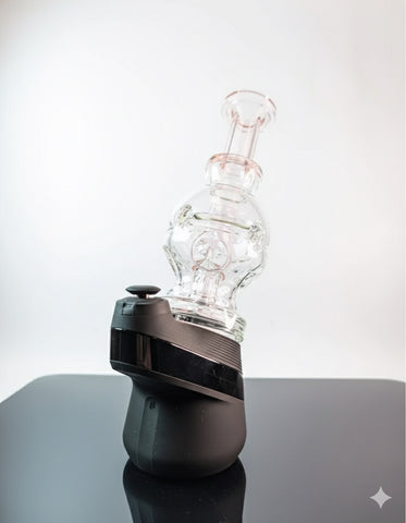 Clear with pink accent puffco canada replacement glass