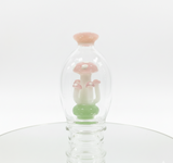 Pink / green mushroom puffco peak replacement glass
