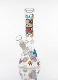 Clear hello kitty bong canada with image of hello kitty on glass