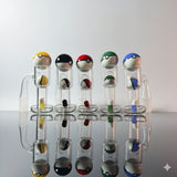Set of six terp slurpers all with a different coloured pokemon pokeball terp slurper set