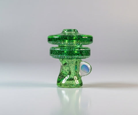 Green puffco Pivot glass mouthpiece for the Puffco Pivot