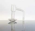 Clear / etched terp slurper on a neutral backround