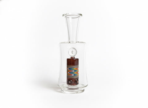 Heady brown / rainbow wig wag replacement glass for the Puffco Peak Pro