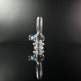 Puffco Pivot Glass mouthpiece - Clear with Opal - spins pearls