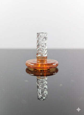 Orange puffco peak 3DXl spinner cap 
