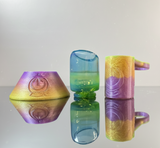 Blue / green One trick pony glassPuffco pivot glass mouthpiece with 2 3D printed stands