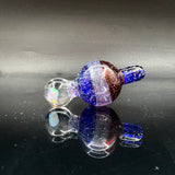 25mm crushed opal carb cap made by hoyer glass blue / pink 