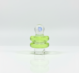 Green with opal spinner cap made for the Puffco Peak 3DXL by One Trick Pony Glass