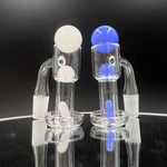 Terp Slurper with white and blue slurper set: Marble, pearl and pillar. heady glass canada 