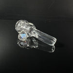 Clear with opal puffco pivot glass spinner mouthpiece 
