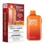 Orange vape device with 'Drip'n Evo Series' packaging on a white background