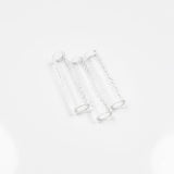 Three clear etched pillars made for a control tower or quartz terp slurper canada 