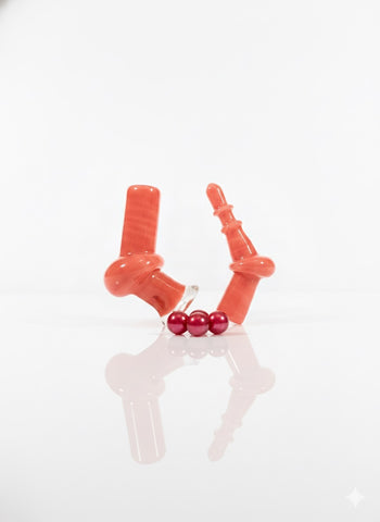 BTGB Glass Puffco 3DXL Cap + Pivot Spinner Mouthpiece + 4 Rubies