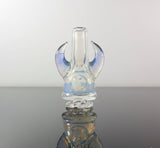 Blue opal color puffco pivot glass mouthpiece made by Magizle Glass