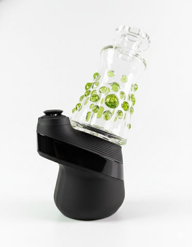 Puffco Peak Glass - Clear with slyme green dots 