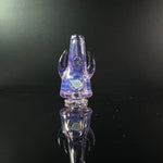 Glass mouthpiece for puffo pivot. - purple on black backround