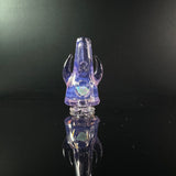 Glass mouthpiece for puffo pivot. - purple on black backround