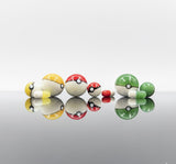 Set of coloured pokeball terp slurper sets /(marbles)