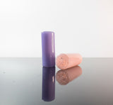Purple and pink glass joint filter tips