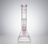 Clear / Pink Hello kitty bong with perculator