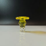 Yellow 3dxl bradley miller spinner cap for the puffco peak pro 3dxl chamber