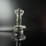 DiscoBox Glass Puffco Peak replacement glass - made in canada - color: Clear with green accents 