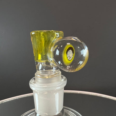 Yellow heady glass slide made in canada 