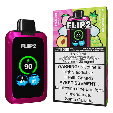 Flip 2 Disposable Vape - The first disposable vape to switch between flavours. color: Red 