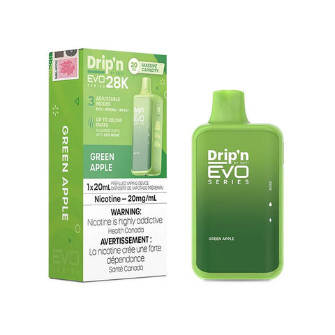 Drip,n Disposable vape canada flavour: green apple color: green 