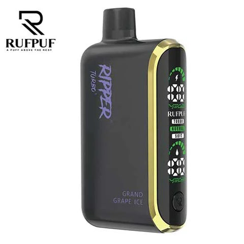 Ruf Puf Ripper turbo 25k Puff Disposable vape canada color: black / gold 