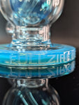 Full zirkl glass heady ball rig Color: Blue Height: 7”