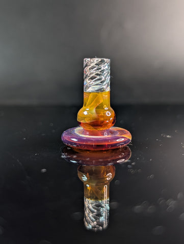 Bradley Miller Puffco Peak 3D XL Spinner Cap ( Orange / Purple )