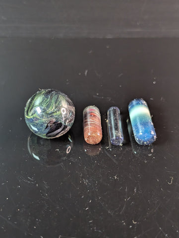 River Valley Glass Marble + Pillar Set